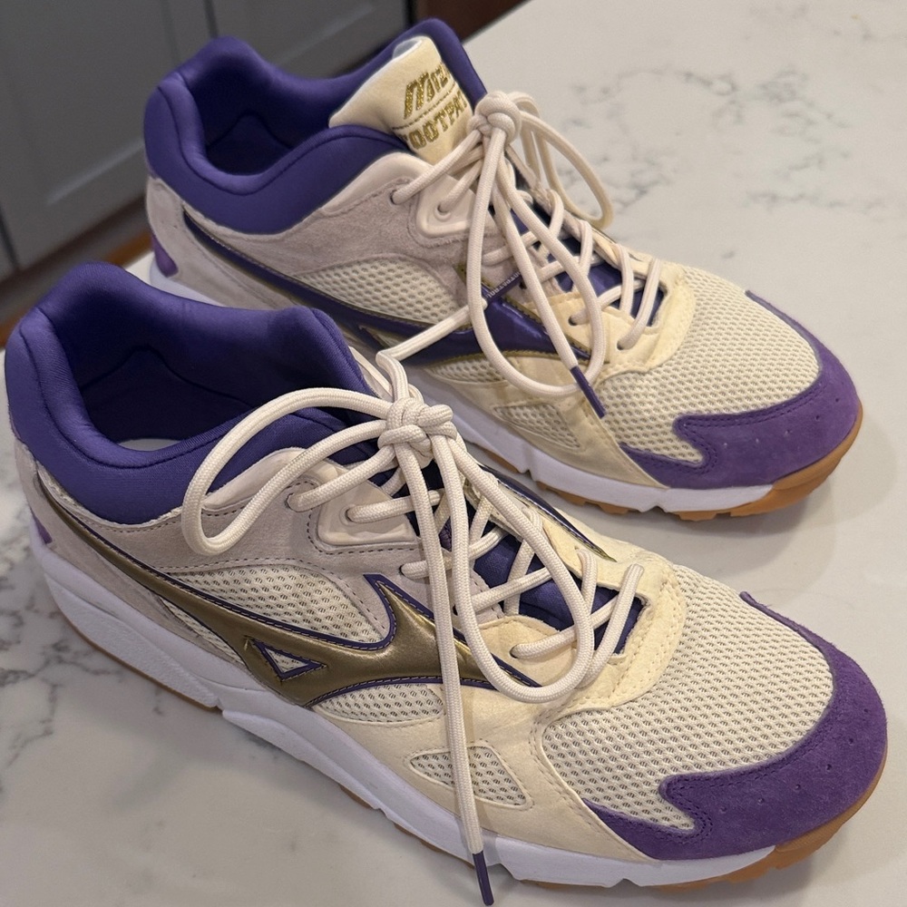 Mizuno Purple and Cream Sneakers Foot patrol
